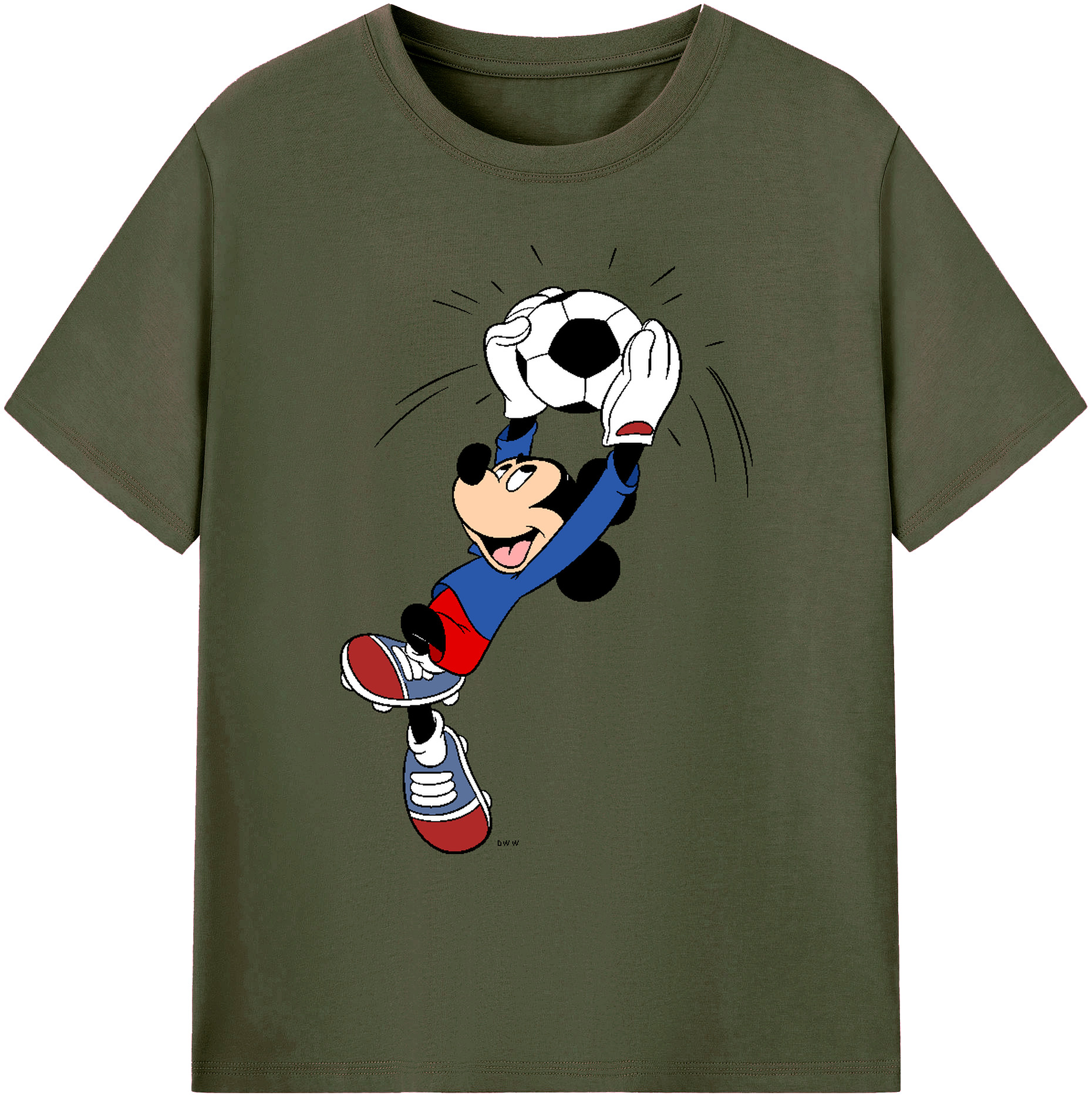 ミッキーマウス Mickey Mouse 綿100％ メンズ半袖Tシャツ｜肌触りやわらか＆通気性
